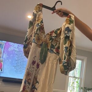 Farm Rio Trolocalzinho Scarf Print Maxi Dress – Size Large (G) | Brand New